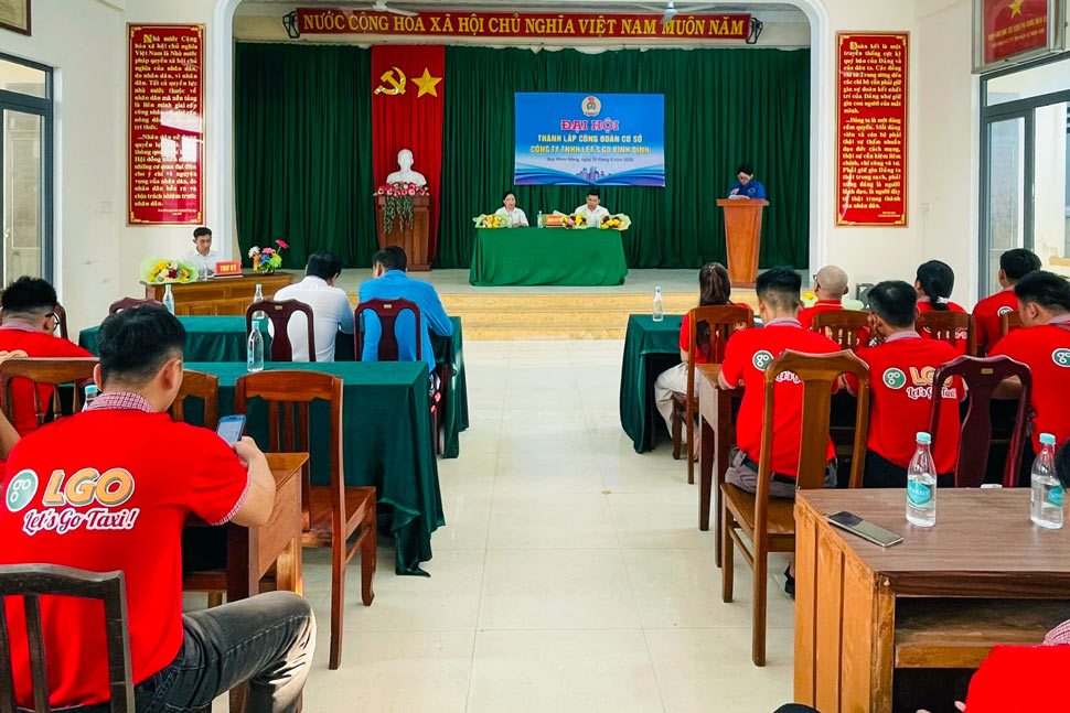 Đại hội thành lập Công đoàn cơ sở Công ty TNHH Let’s Go Bình Định. Ảnh: Hoài Phương