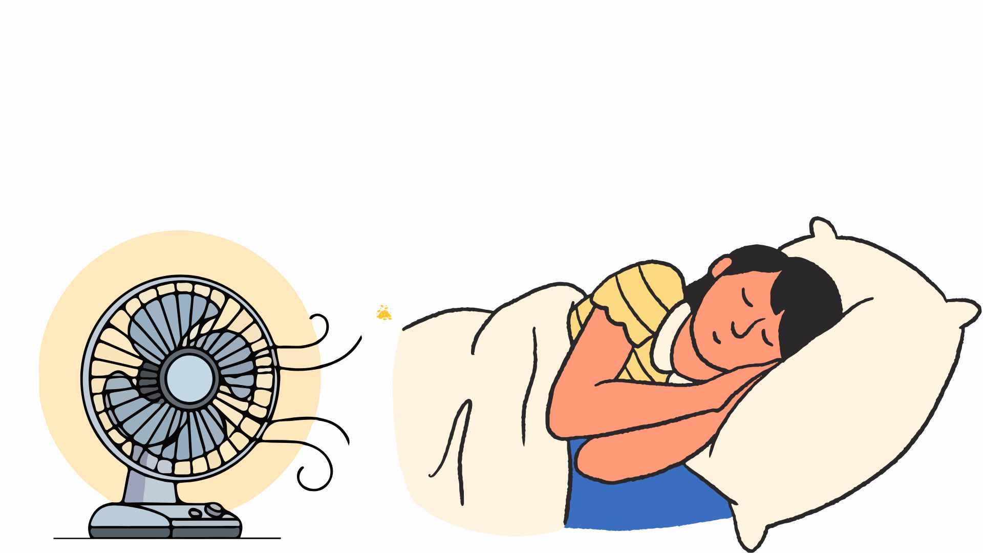 Many houses turn on fans all night but do not know that this habit can be harmful to health. Graphic photo: Hoang Loc.