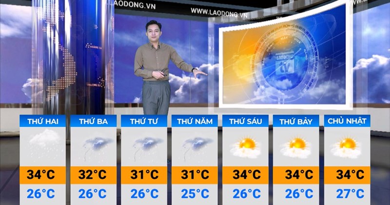 Dự báo thời tiết tuần tới (4-5/5/2026)