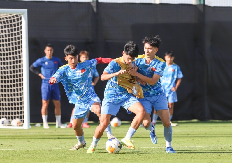 U17 Việt Nam hướng tới mục tiêu giành vé dự U17 World Cup. Ảnh: VFF
