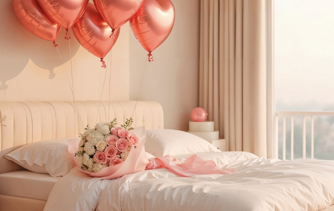 Avec seulement des roses, vous pouvez transformer votre chambre en un espace romantique à la maison. Photo: Thùy Dương