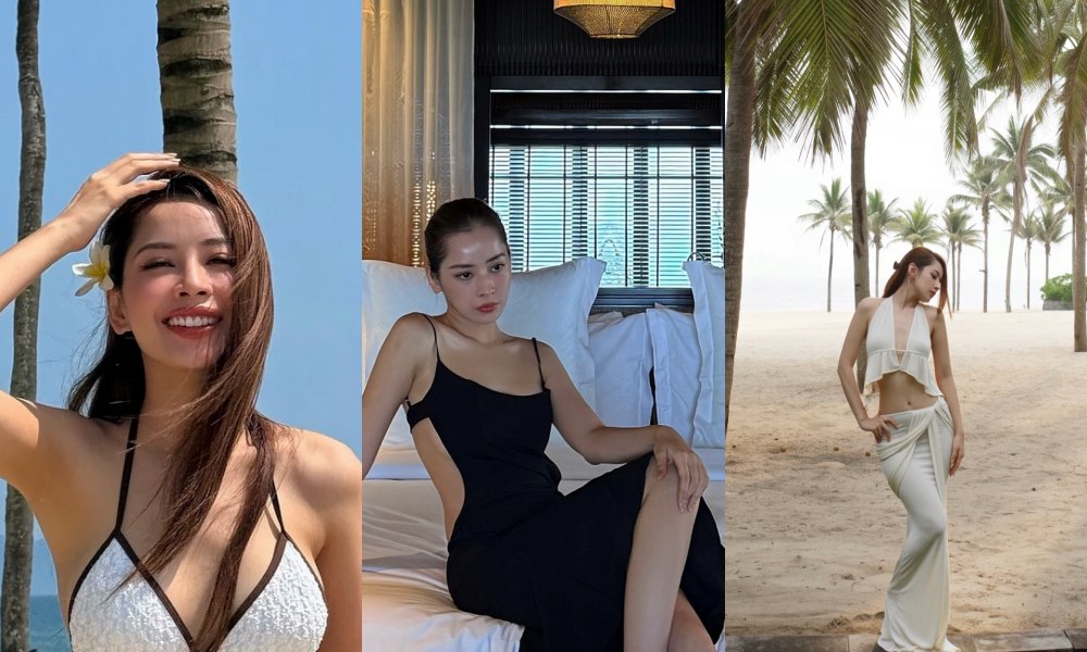 Thời trang đi biển thu hút của Chi Pu. Ảnh: NVCC