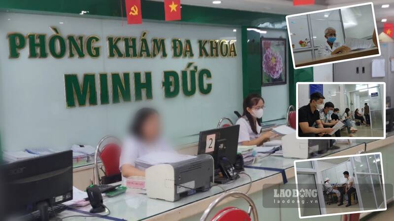 The process of issuing health certificates at Minh Duc General Clinic shows signs of abnormality. Photo: PV