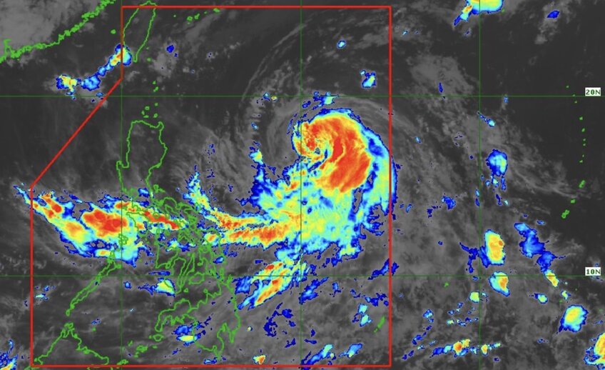 Typhoon Jangmi morning of May 30th. Photo: PAGASA