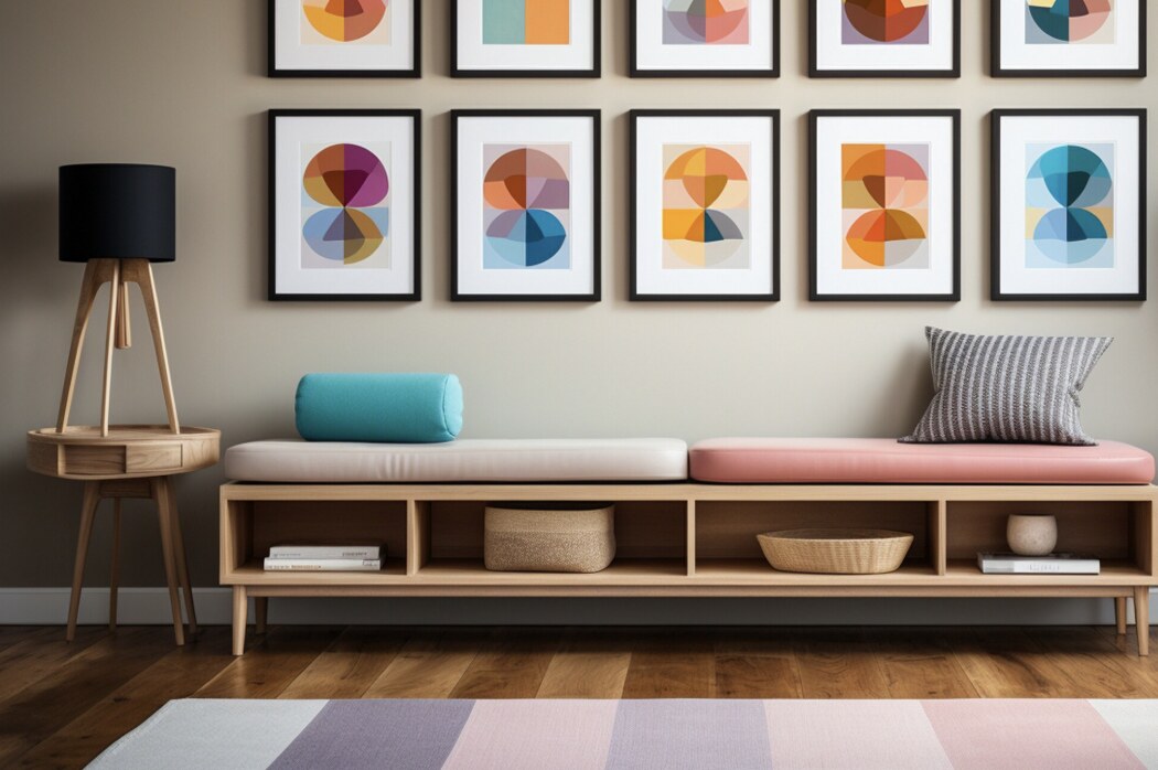 Abstract digital art paintings are becoming a highlight to help modern spaces express their imprint. Photo: Thuy Duong