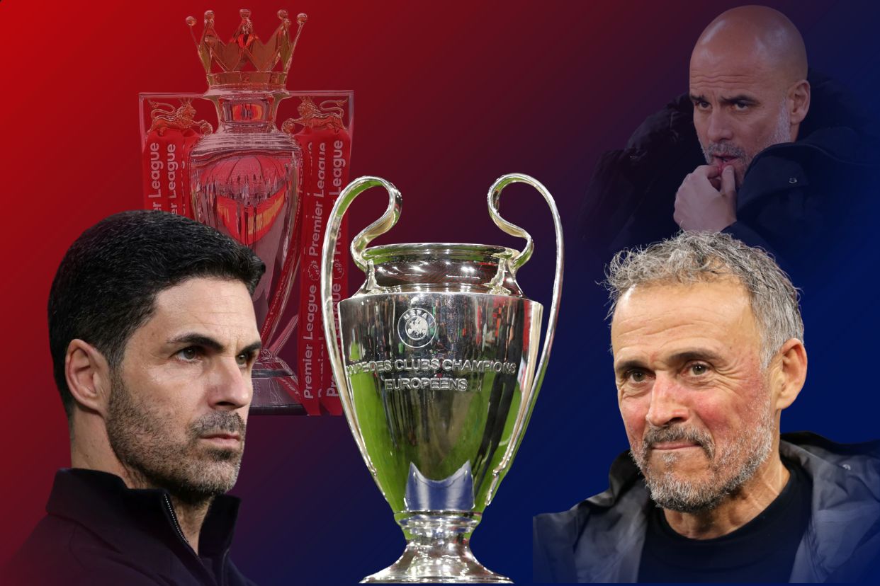 After surpassing Pep Guardiola in the Premier League, Mikel Arteta's final challenge is Luis Enrique. Graphics: Le Vinh