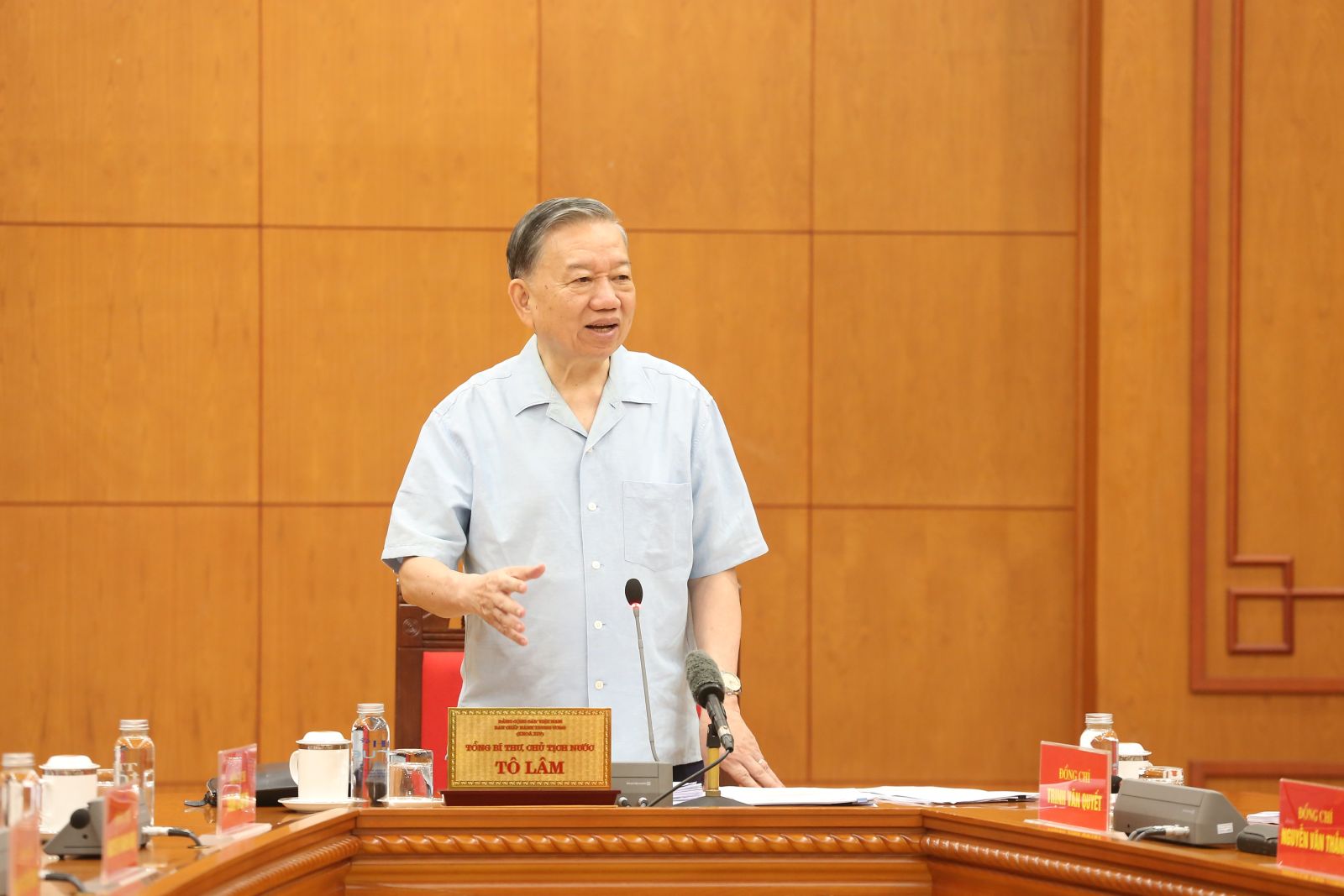 Tổng Bí thư, Chủ tịch nước Tô Lâm phát biểu kết luận cuộc họp với các cơ quan về đánh giá nguồn lực phát triển đất nước ngày 20.5. Ảnh: Cổng TTĐT Đảng Cộng sản Việt Nam
