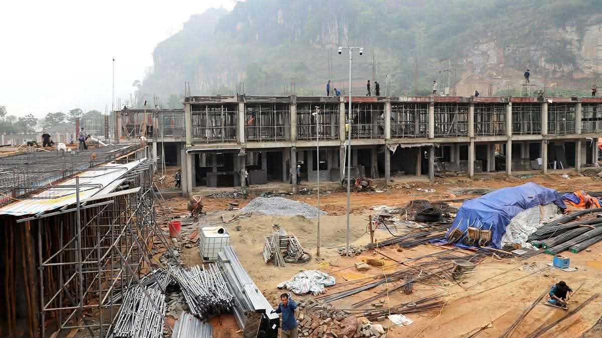 Construction site of Pa Vay Su Inter-level PTNT Primary and Secondary School project. Photo: Van Nghi