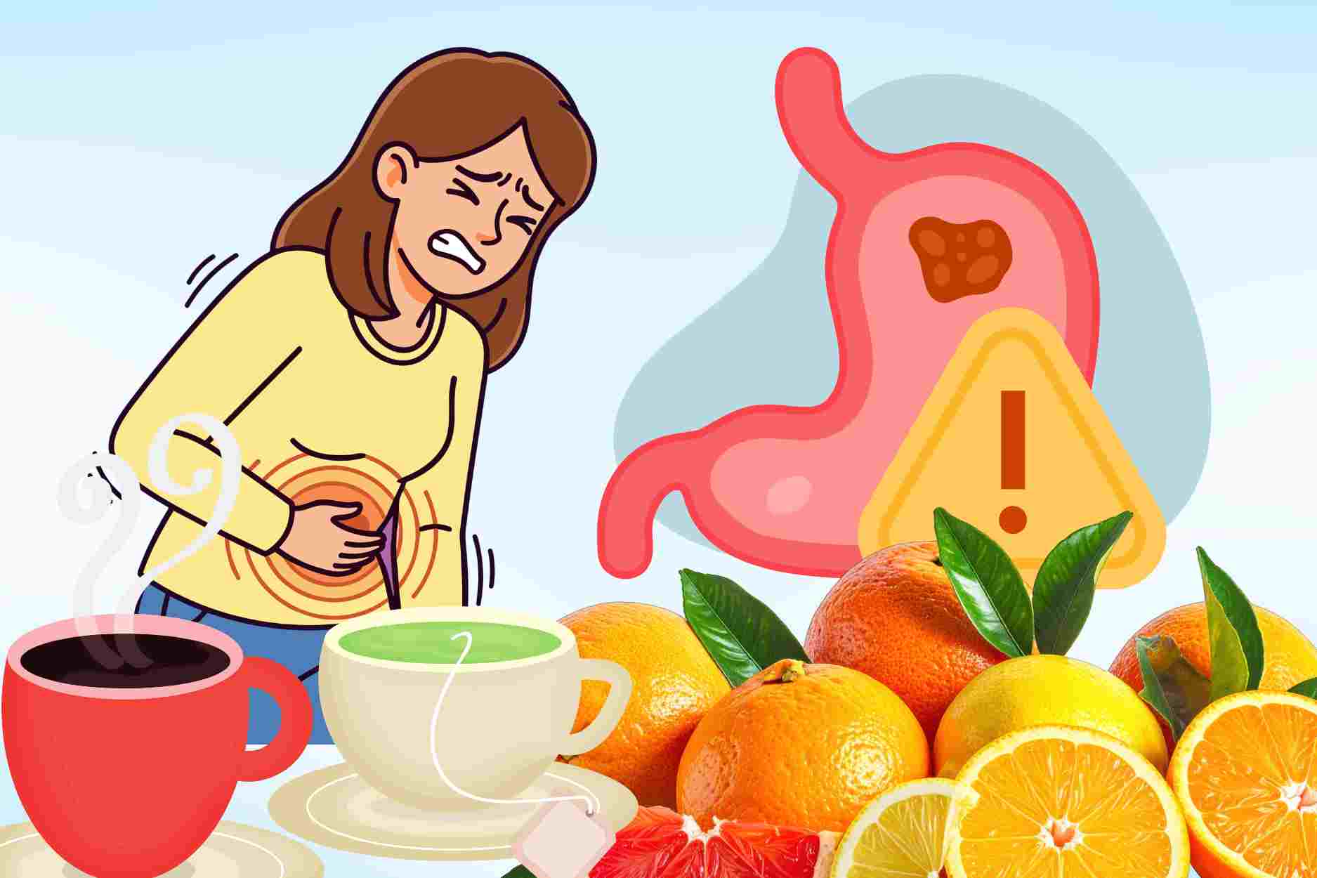 Foods that easily harm the stomach when hungry
