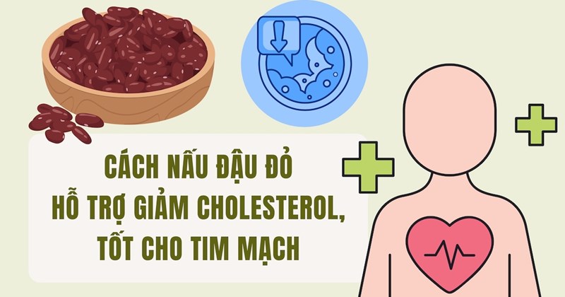 Cách nấu đậu đỏ giảm cholesterol, tốt cho tim mạch