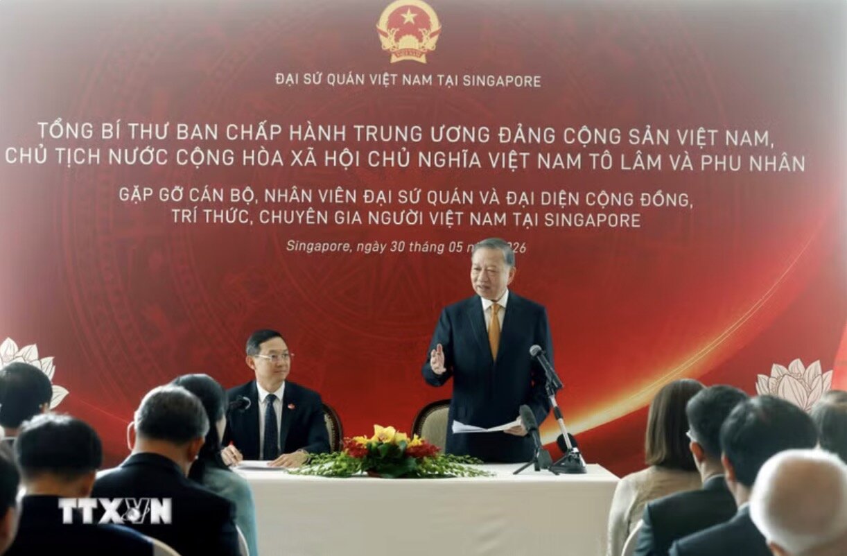 General Secretary and President To Lam speaks. Photo: VNA