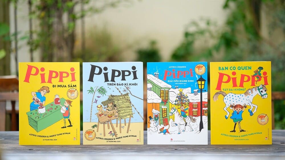 Nhân kỉ niệm 80 năm kể từ lần phát hành đầu tiên của bộ truyện Pippi Tất dài, NXB Kim Đồng đã giới thiệu tới độc giả Việt Nam 4 tập sách tranh được minh hoạ với gam màu rực rỡ cùng tạo hình Pippi kinh điển do hoạ sĩ Ingrid Vang Nyman thực hiện. Ảnh: Ban tổ chức