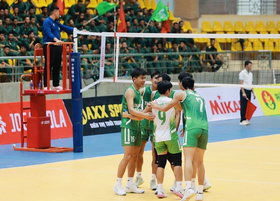 El equipo masculino de Dong Nai se ha clasificado para la ronda final del Campeonato Nacional de Voleibol de Clase A 2026. Foto: Voleibol de Dong Nai