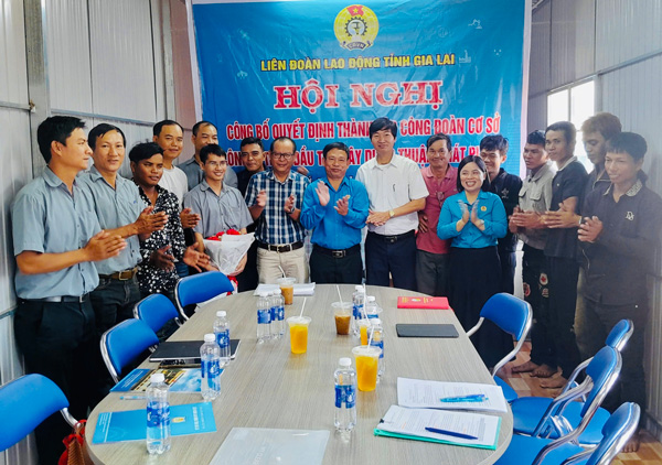 Establish a grassroots trade union of the company to protect and harmonize the interests between businesses and employees. Photo: Thanh Tuan