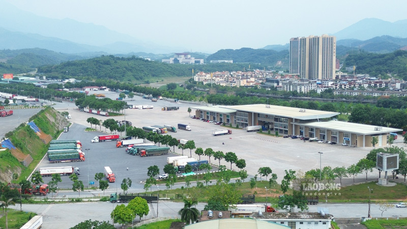 Import and export activities through Kim Thanh Border Gate maintain growth momentum. Photo: Dinh Dai