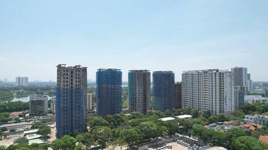 Toàn cảnh Khu nhà ở Pháp Vân - Tứ Hiệp. Ảnh: Long Phi
