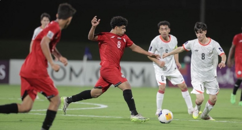 U17 Yemen (red) faces disadvantage before the match against U17 Vietnam. Photo: AFC