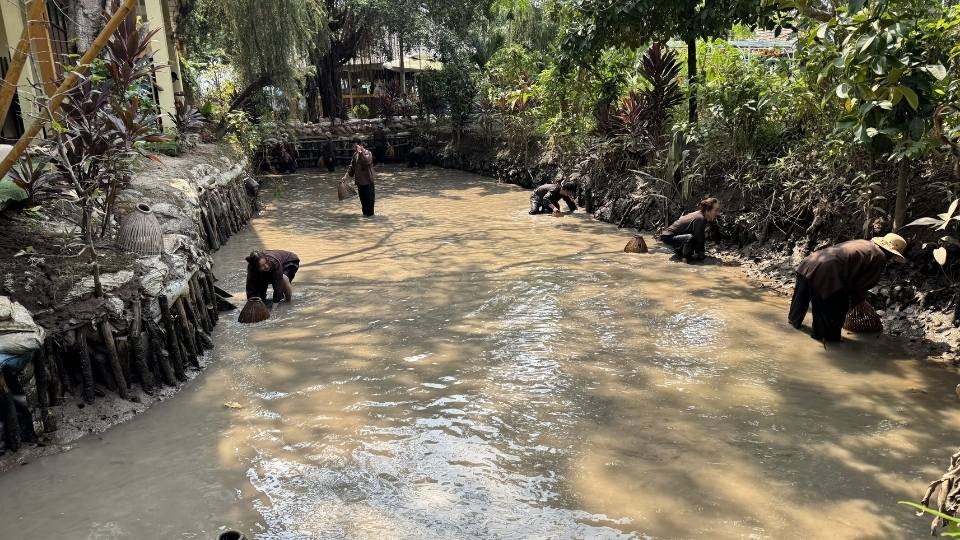 Tourists experience river ecotourism in Vinh Long during the holidays, contributing to increasing the number of visitors and local tourism revenue. Photo: Hoang Loc