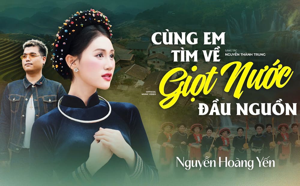 Gen Z世代 - グエン・ホアン・イエンとラッパーのチュン・ヒエウが曲「Cùng em tìm về giọt nước đầu nguồn」を披露。写真:関係者提供