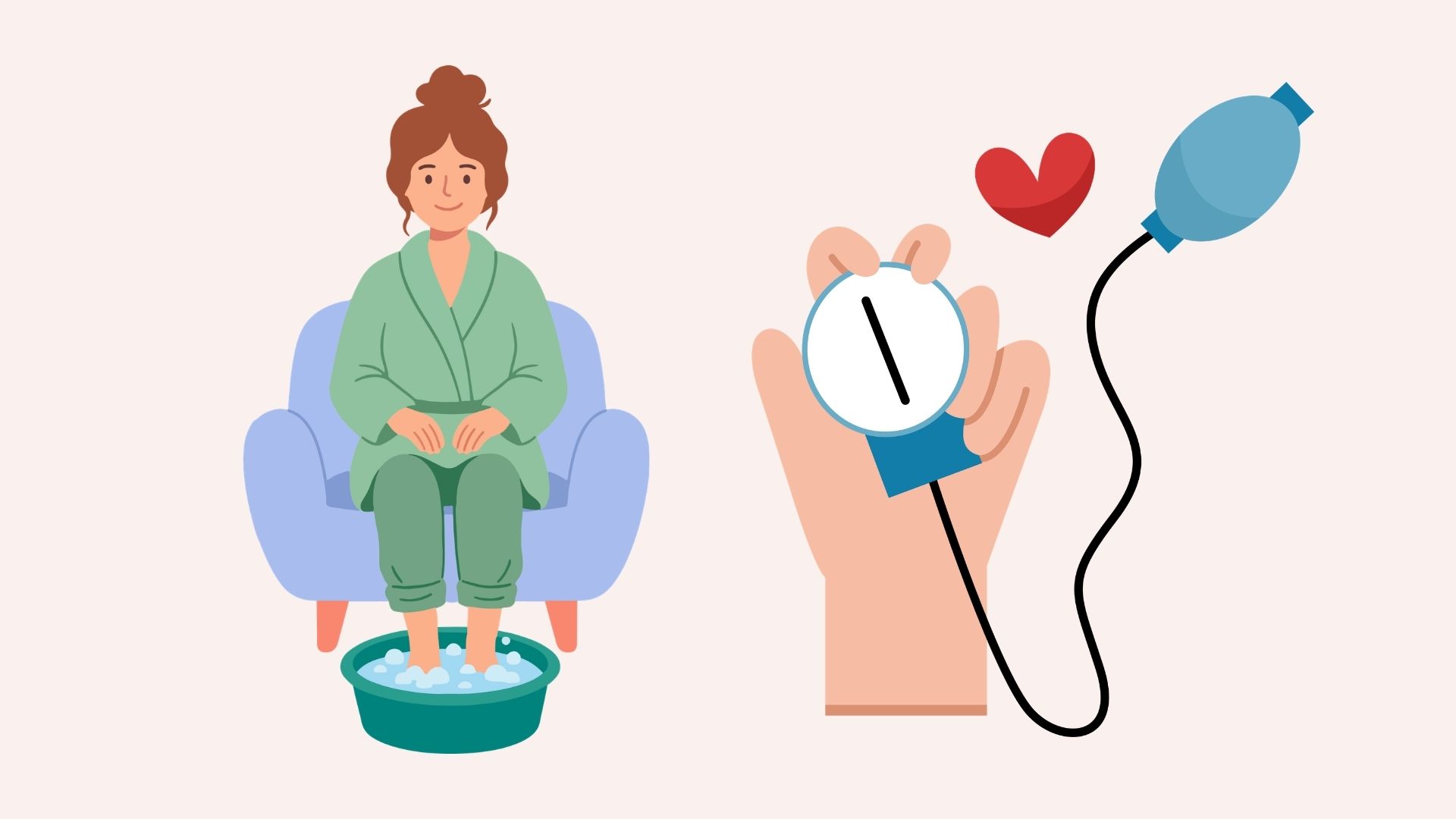 Should you soak your feet in hot water for high blood pressure? Graphics: Linh Dan