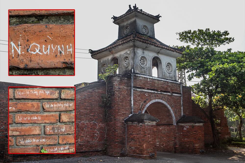 Dong Hoi Ancient Citadel relic graffiti. Photo: Nguyen Luan