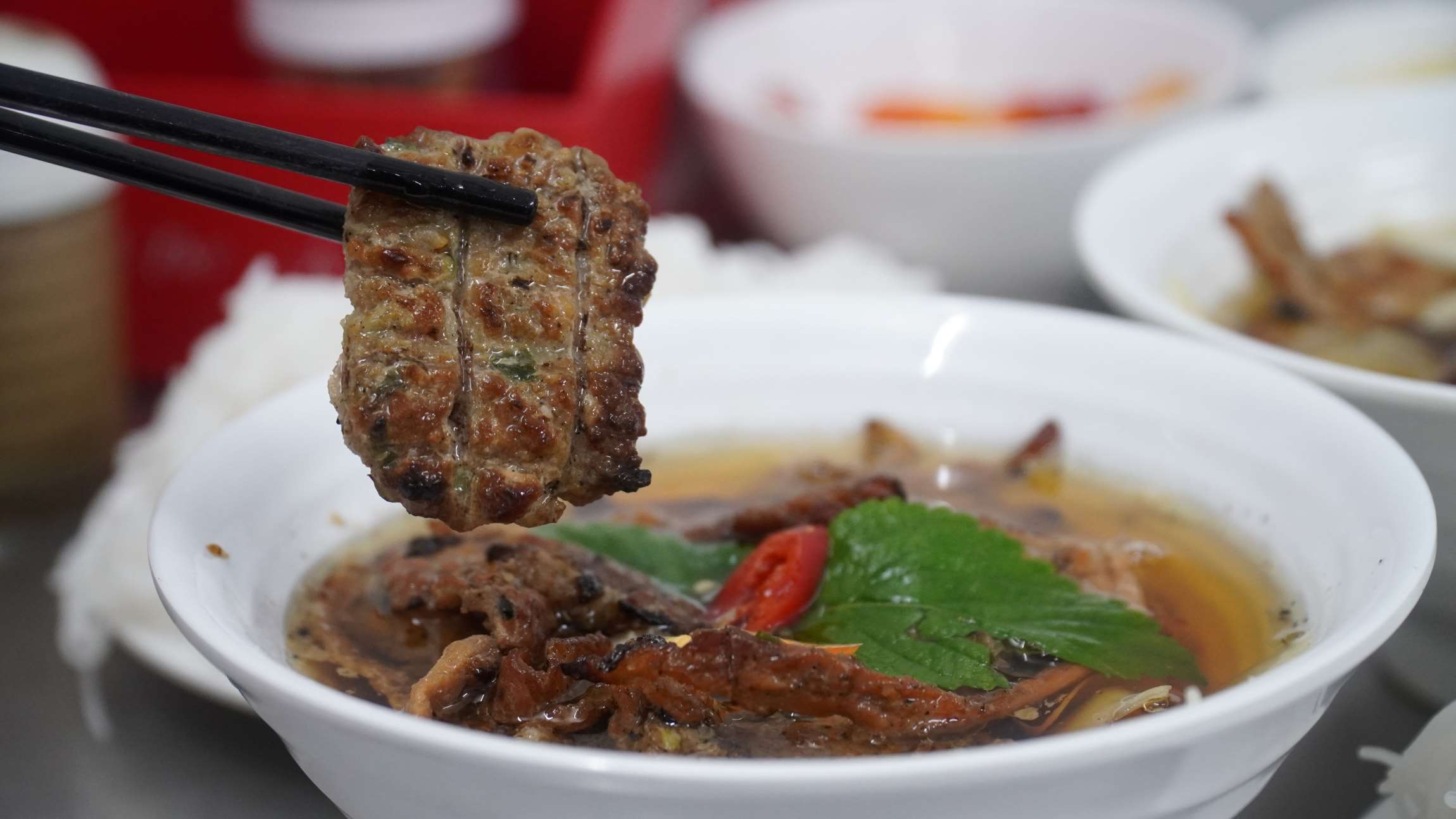 Hình ảnh bát bún chả tại quán. Ảnh: Minh Vũ