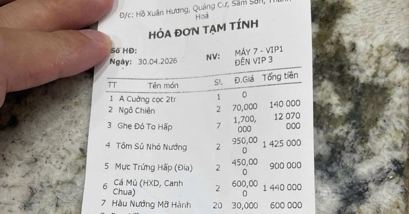 Sầm Sơn xử lý người tung tin sai về hóa đơn 18 triệu đồng