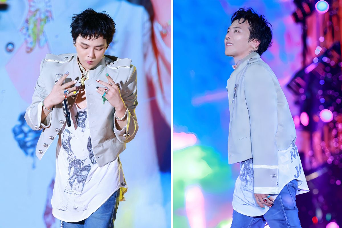 G-Dragon mặc áo có dòng chữ bị cho là phân biệt chủng tộc. Ảnh: Lotte