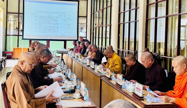 Ban Trị sự Phật giáo TP Đồng Nai triển khai công tác Đại lễ Phật đản PL.2570. Ảnh: Đăng Huy