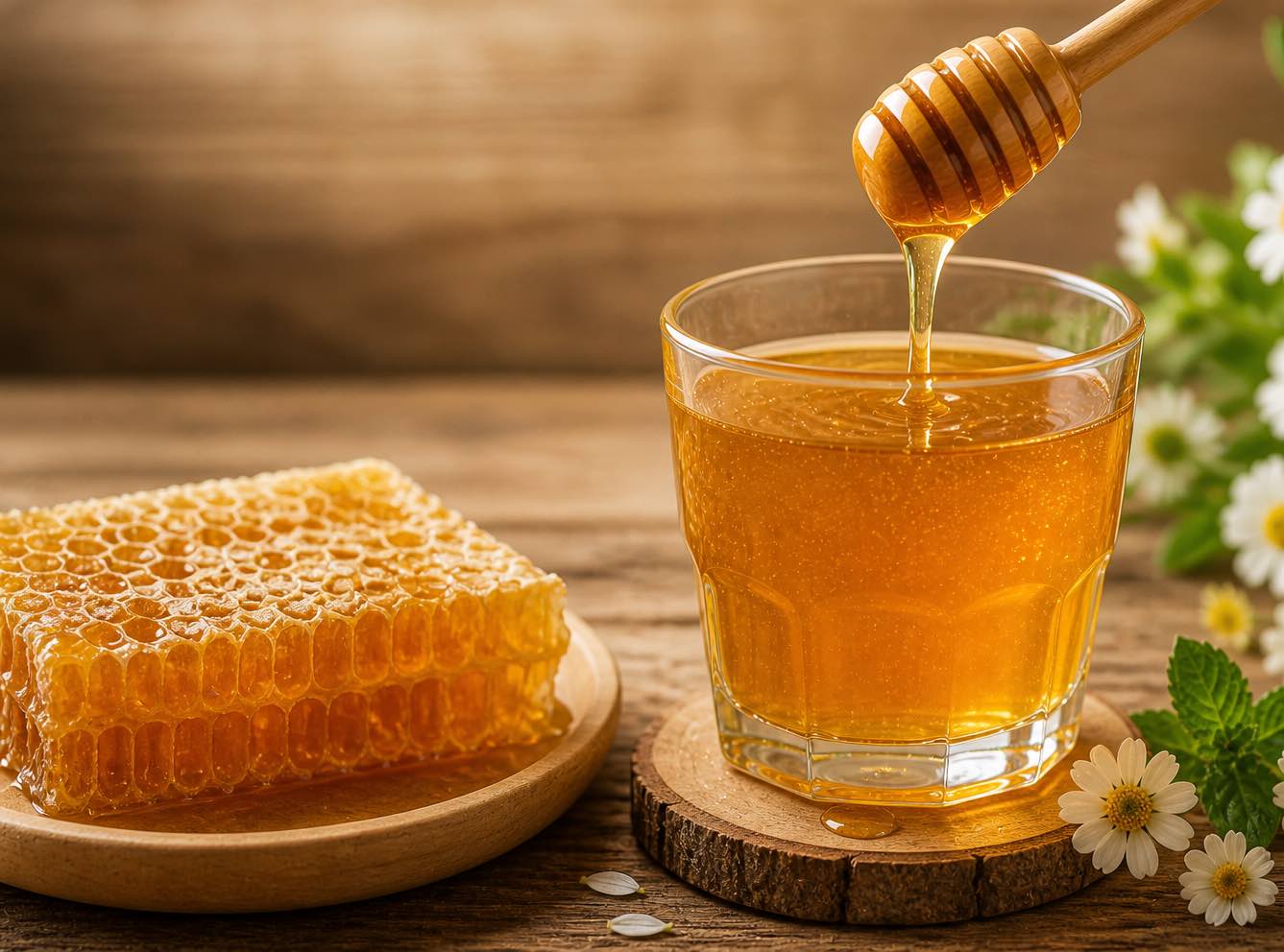 Drinking honey water regularly every morning is very good for the liver. Graphics: Vy Vy