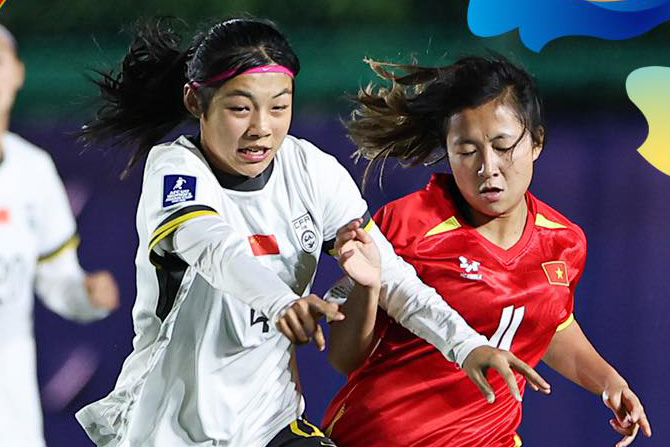 Vietnam U17 women's team drops to 3rd place in Group A of the 2026 AFC U17 Women's Championship. Photo: VFF