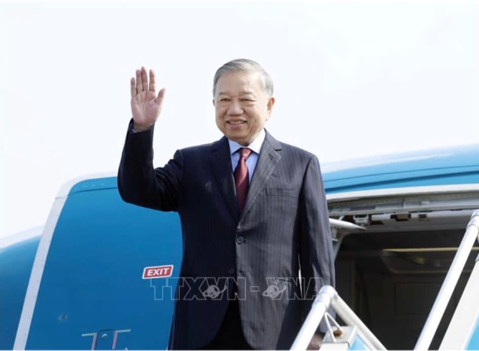 General Secretary and President To Lam departs for a state visit to the Republic of India. Photo: VNA
