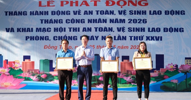 Đồng Tháp phát động Tháng hành động ATVSLĐ và Tháng Công nhân 2024
