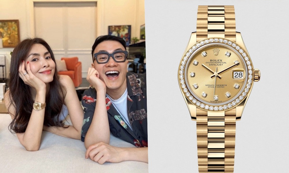 Chiếc đồng hồ Tăng Thanh Hà được tỉ phú Johnathan Hạnh Nguyễn tặng. Ảnh: Cắt từ video.