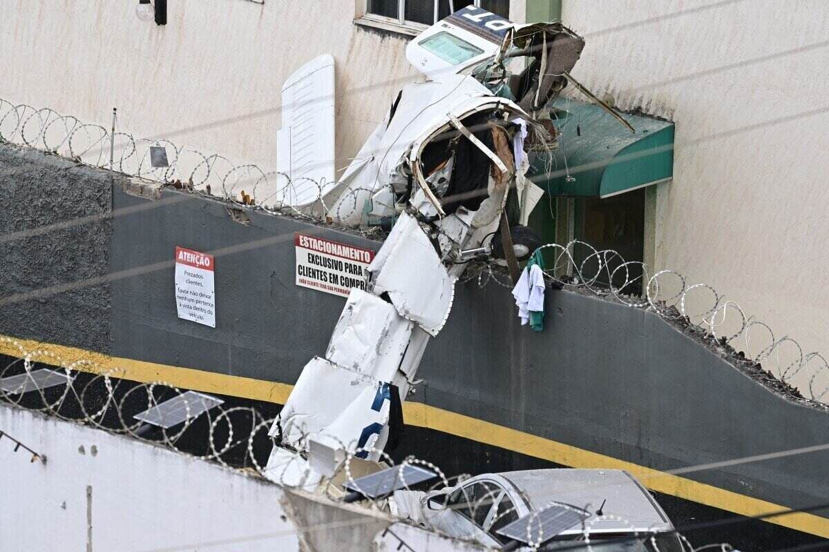 Scène de l'accident d'avion au Brésil. Photo: AFP