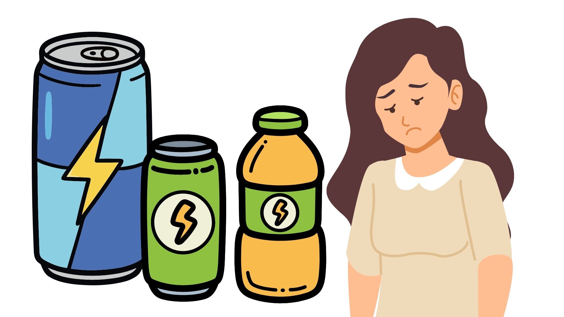 Abusing unsweetened energy drinks is a bad habit that makes the body more tired every day. Graphics: Thanh Thanh