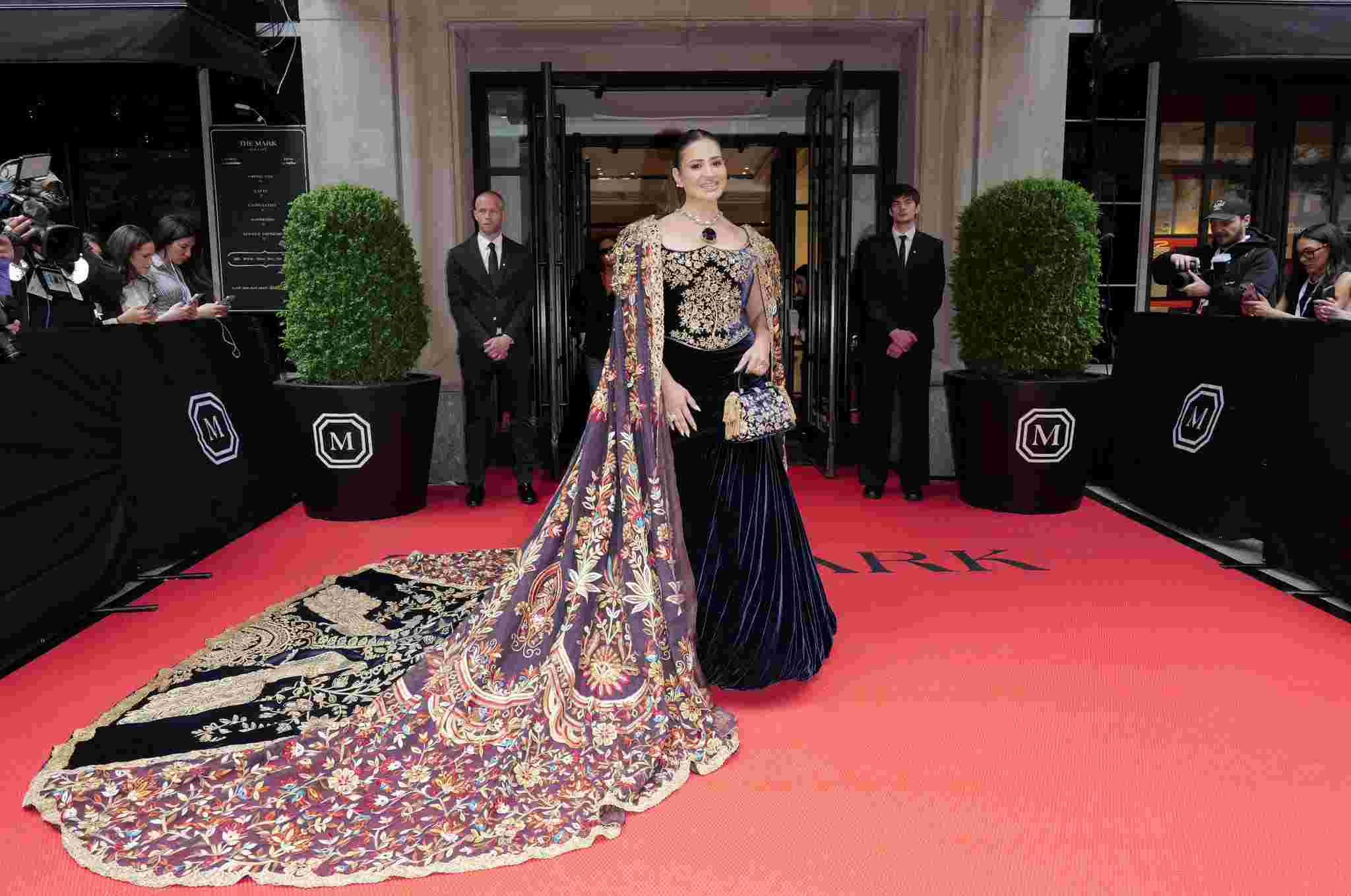 Indian billionaire Sudha Reddy at Met Gala 2026. Photo: AFP