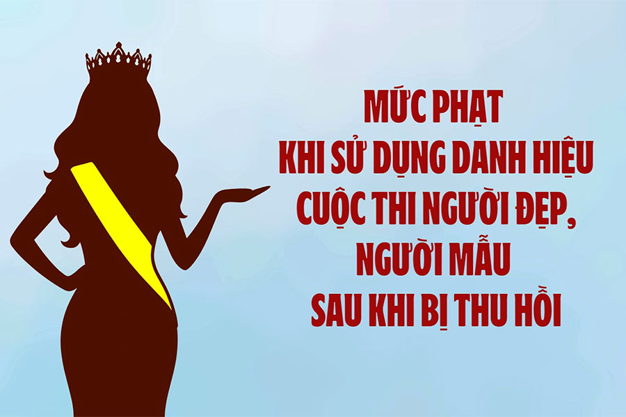 Fines for using titles of beauty and model contests after being revoked