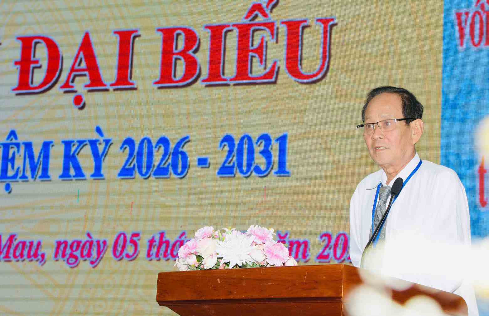 Mr. Do Ngoc An re-elected as Chairman of the Ca Mau Provincial Union of Literary and Art Associations. Photo: Nhat Ho.