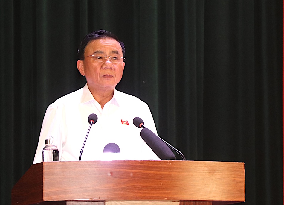 Standing Secretary of the Secretariat Tran Cam Tu met with voters in Hai Chau, Hoa Cuong, Thanh Khe, An Khe, Son Tra wards (Da Nang). Photo: Nguyen Linh