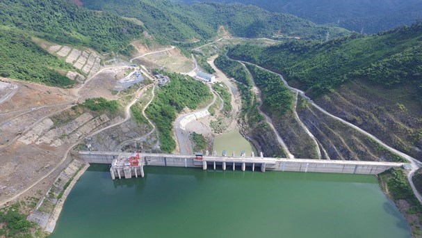 Ban Ve Lake currently has an upstream water level of 184.46m. Photo: Hai Dang