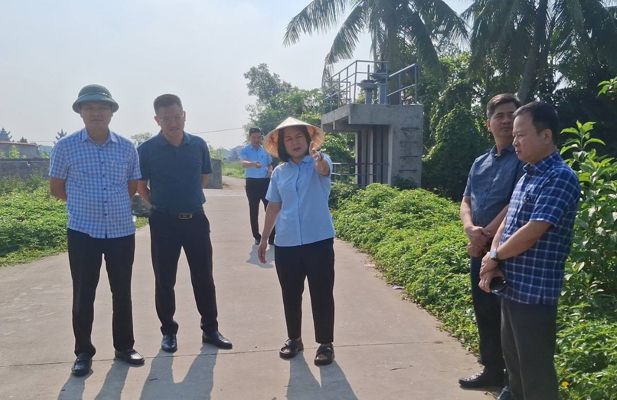 Leaders of the Phu Lien Ward Party Committee directly inspect the collection, illegal dumping, and illegal burning of garbage and waste. Photo: Phu Lien Ward e-Portal