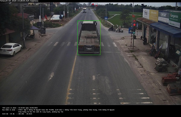 Car owner fined remotely in Ninh Binh. Photo: Ninh Binh Police
