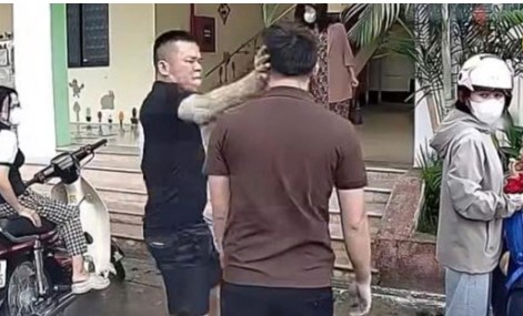 The attack on others right in the campus of Thang Town Kindergarten (Hiep Hoa, Bac Ninh). Photo: Hiep Hoa Commune Police