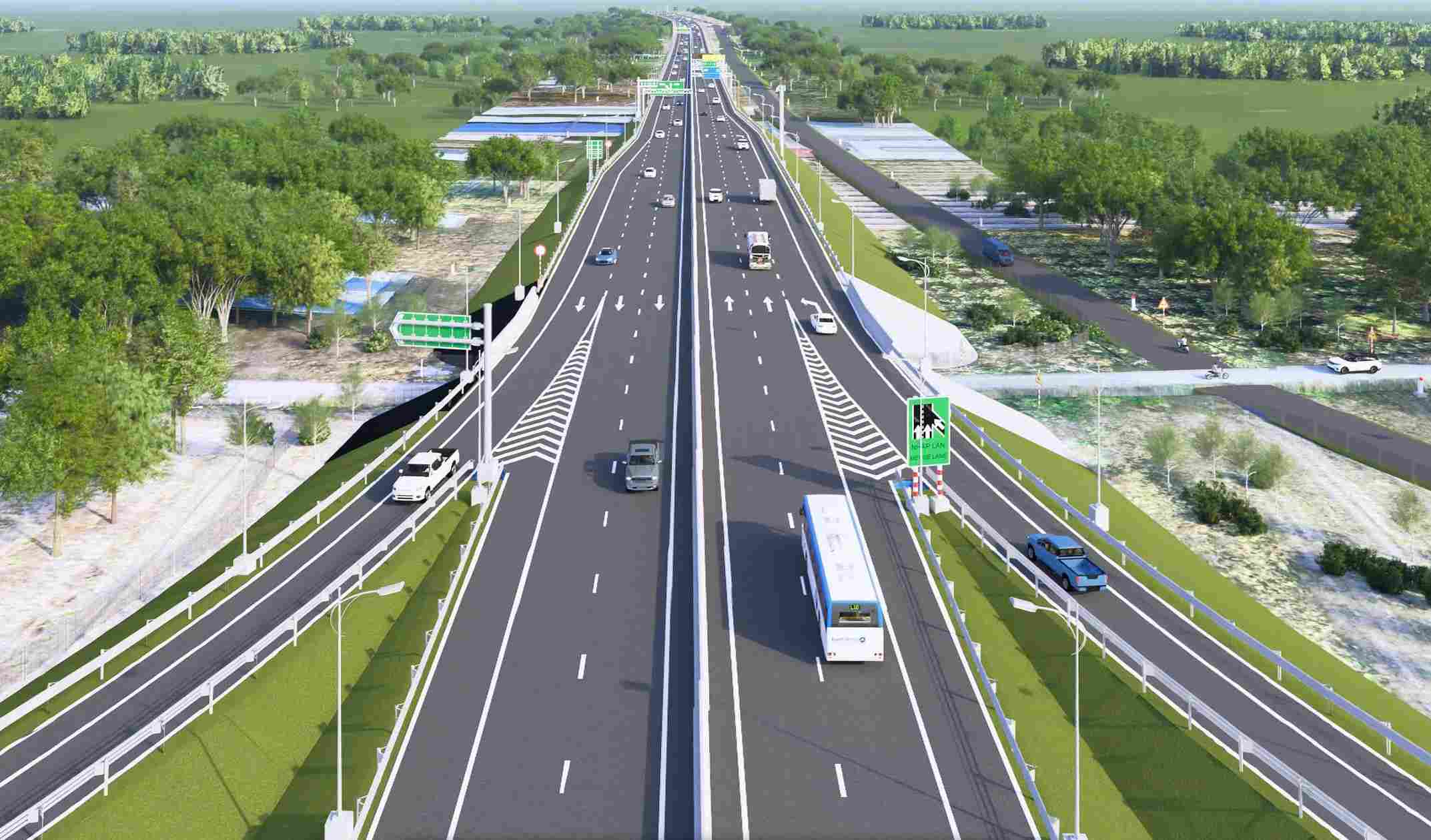 Vành đai 4 TPHCM sẽ được xây dựng 4 làn xe trong giai đoạn 1. Ảnh: Sở Xây dựng TPHCM