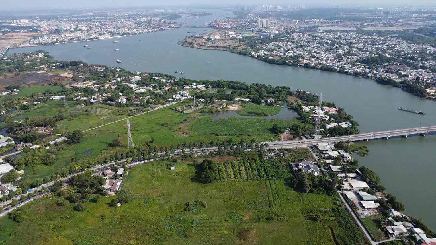 Cù lao phố ở phường Trấn Biên chờ thay da đổi thịt nhờ dự án khu đô thị siêu khủng sắp triển khai. Ảnh: HAC