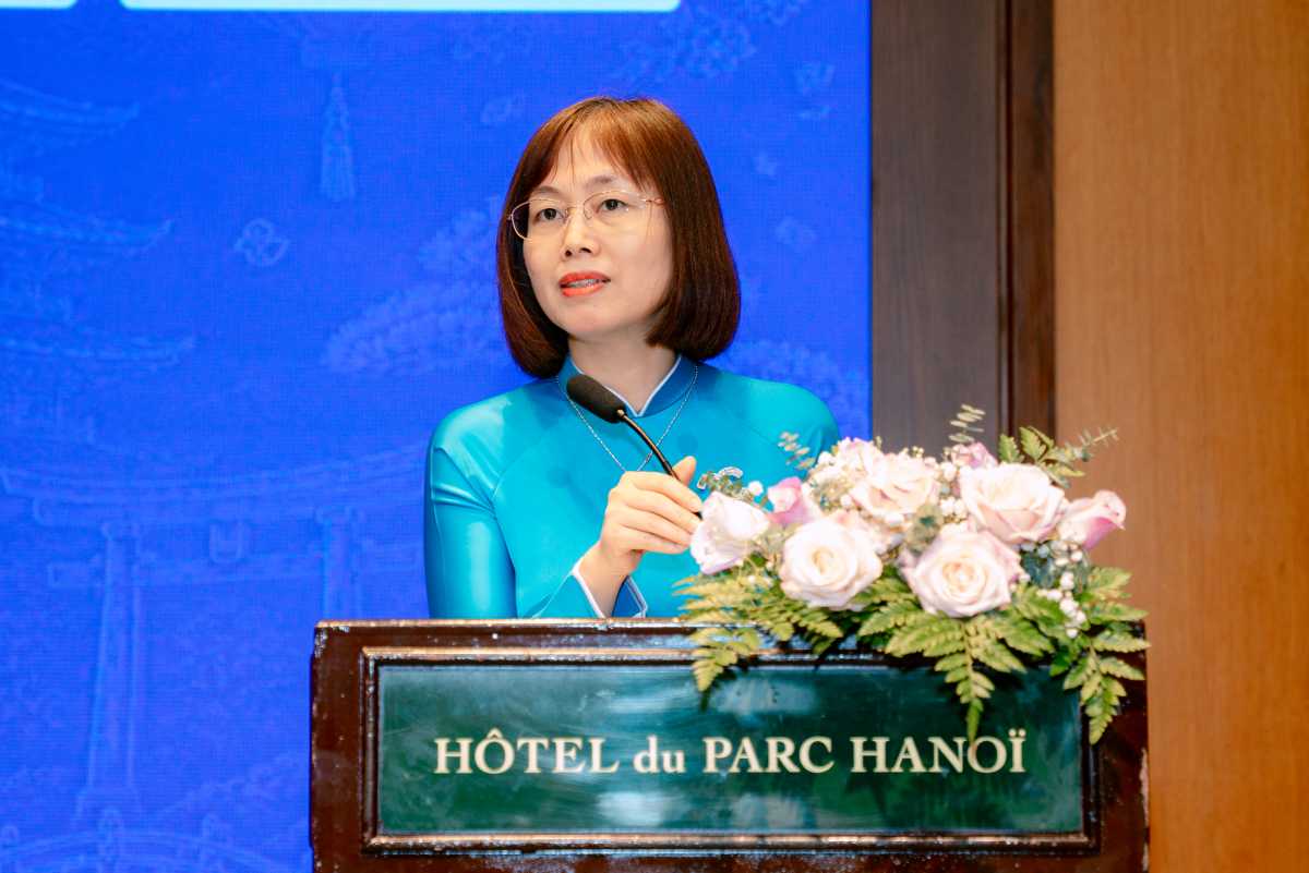 Bà Hoa Mai phát biểu tại sự kiện. Ảnh: Ban Tổ chức