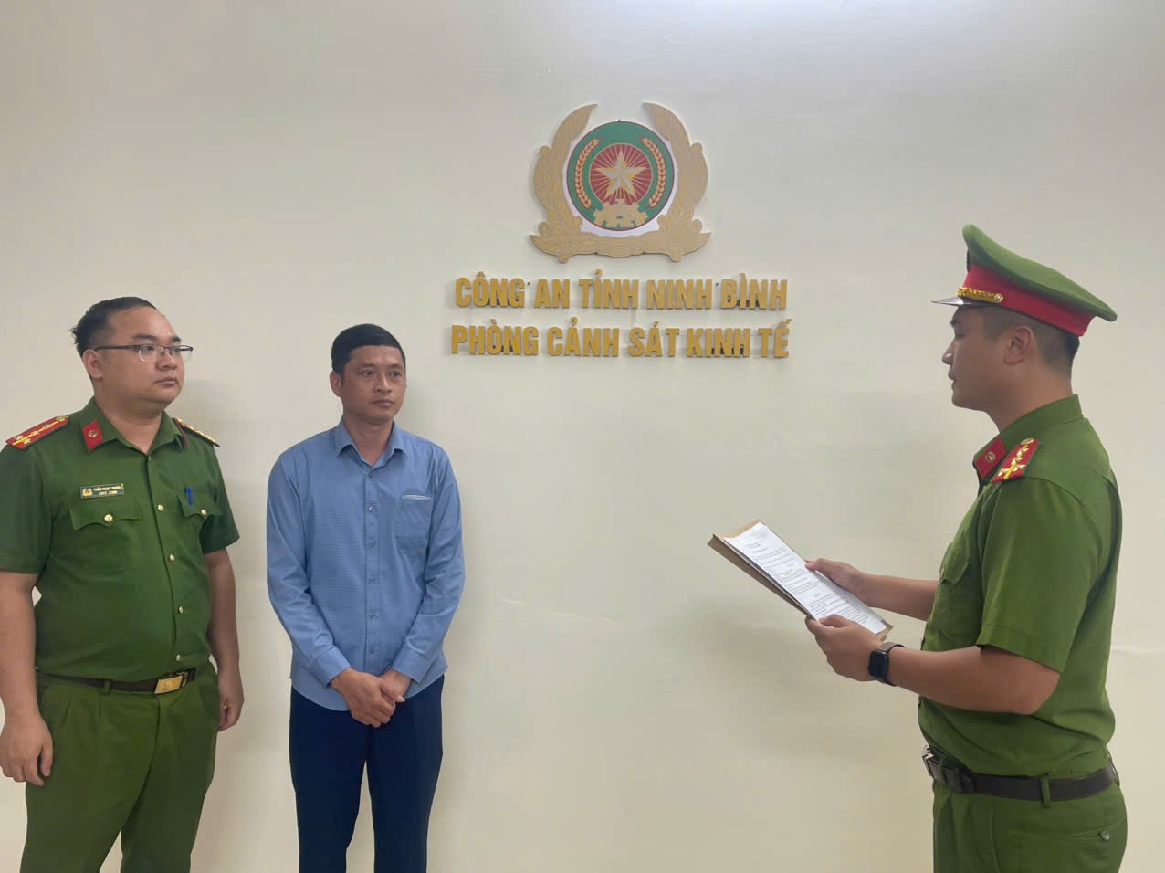 Đối tượng Nguyễn Văn Lợi bị Cơ quan Cảnh sát điều tra Công an tỉnh Ninh Bình khởi tố, bắt giam về hành vi “Lừa đảo chiếm đoạt tài sản”. Ảnh: Diệu Anh