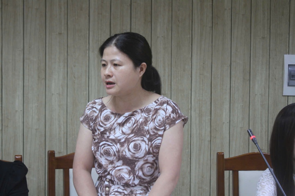 Bà Nguyễn Thị Thuý - Công đoàn Trường Đại học Sư phạm Kỹ thuật Hưng Yên. Ảnh: Quỳnh Chi