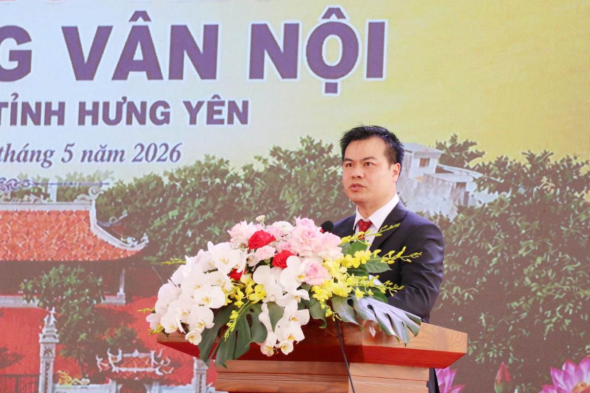 Chủ tịch UBND xã Việt Tiến Nguyễn Đức Đoàn phát biểu. Ảnh: Mai Hương